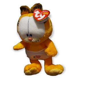 TY BABY GARFIELD the CAT in DIAPERS BEANIE BABY